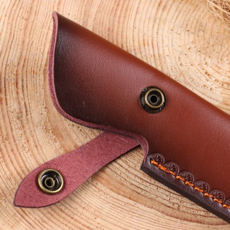 Scabbard - a knife cover, under a blade up to 14.5 x 3.5 cm, brown-4