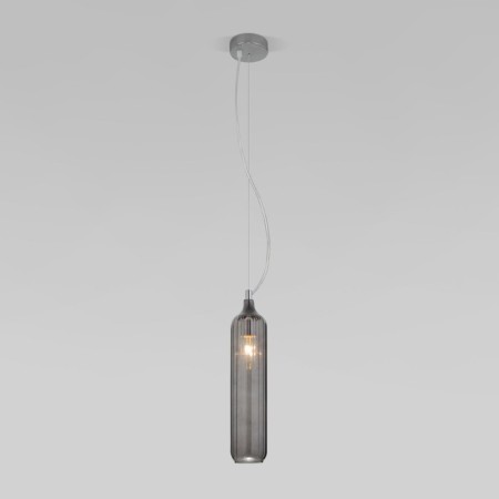 Suspended lamp EUROSTA SIESTA 50252/1, E14, 1x60W, 355x80 mm, chromium color, smoky