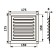 Ventilation grate Zein luxury RM1717M, 175x175 mm, with a grid, metal, copper antique