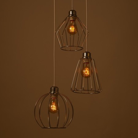 Bayerlux lamp "Batista" 3x40W E27 chrome 37x37x90cm-3