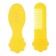 Set for hair care: comb and brush "Flower", yellow color