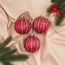 Set of balls plastic D-8 cm, 3 pcs 