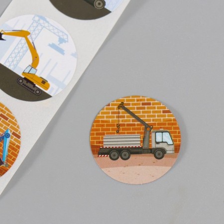 Stick Paper "Construction equipment" d = 2.5 cm 252 pcs in roll-2