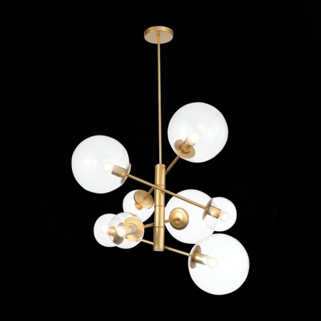 Suspension lamp ST LUCE. SL1150.203.08. Liora. 8x40 watts, E27, 65x65 cm, matte gold color-1