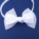 Hair cap "Schoolgirl" bow classic shine, 11x1 cm, white