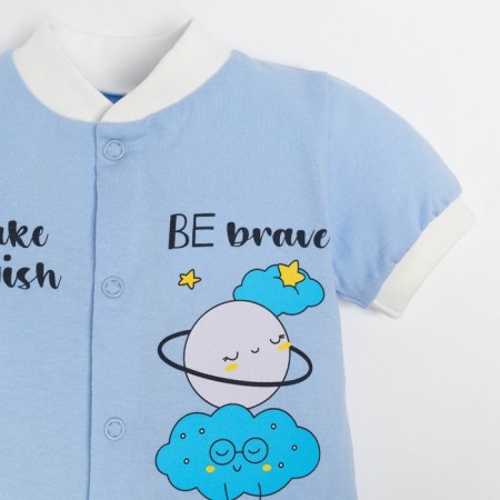 Nursery blouse, blue/moon, height 62 cm-2