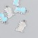 Decor for creativity metal, rhinestones "dinosaurus" silver 0.2x1.1x1.8 cm