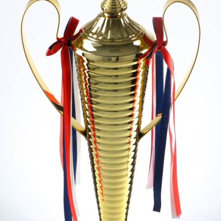 Cup 154a, award figure, gold, plastic stand, Tricolor, 59 x 23 x 12 cm-4