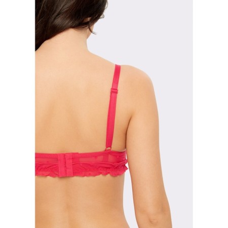 Women's bra -braid, size 75c, red color-2