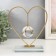 Interior metal souvenir, glass "drop in the heart" gold 16x5x19 cm