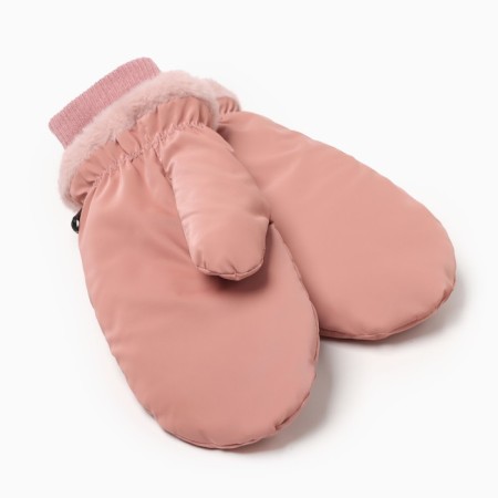 Women's mittens minku, pink color, 25 cm-1