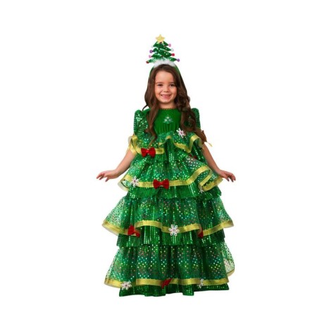 Carnival costume "Christmas tree-hazard", dress, rim, size 30, height 116 cm
