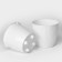 Kashpo with the Avy drainage system, 3 l, d = 18, white color