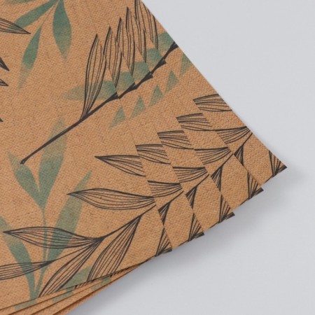 Scrapbooking paper Kraft "Elegant branches" density 180 g 30.5x32 cm-2