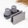 Set for spices Borisov Ceramics "Fog", Solonka, List, Napotus stand, ceramics, gray
