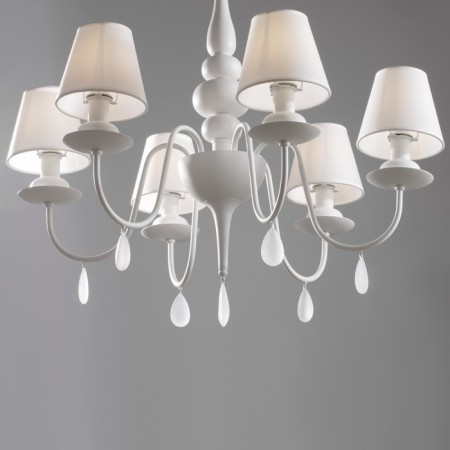 Caustra Freya Fr5756-PL-06-W Eliza, 752x752x1719 mm, E14, 6x40W, white color-3