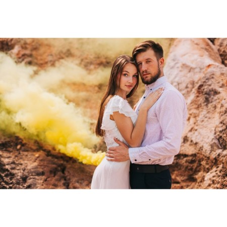 Yellow color smoke, a charge of 1.75 inch, maxi, very high intensity, 30 seconds-4