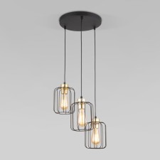 Светильник подвесной TK Lighting Galaxy New 4715, E27, 1х60Вт, 350х350х970 мм, цвет чёрный