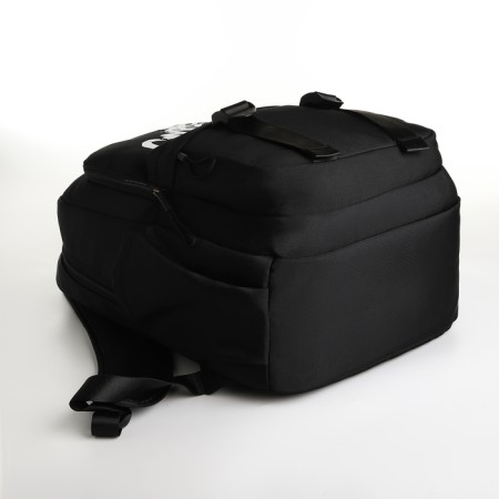 School backpack on lightning, 5 pockets, black color-4