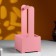 Kashpo - wooden box 13.5x13.5x30 cm pink coral