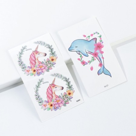 Hair rim, glitter and temporary tattoo "Shine" (set)-4