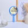 Mirror with a handle, bilateral, with an increase, D mirror surface 12.5 cm, blue color
