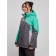 Ski jacket female winter, size 54, green color