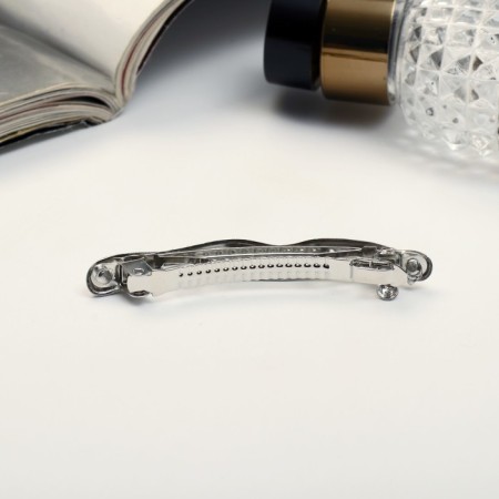 Hair hair clip "Liberty Style" sophistication shine, 7 cm, silver-1