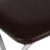 Folding stool, eco -leather brown/metallic