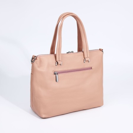 Luggage bag on lightning, 2 external pockets, pink color-1