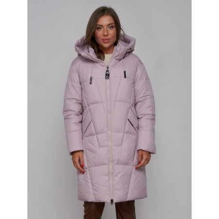 Coat insulated winter female, size 44, purple color-6