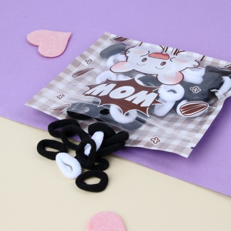 Hair gum "Good wishes" (set of 50 pcs) mouse, 2 cm, mix