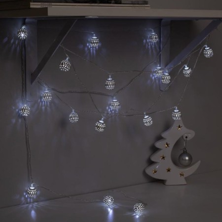 Garland “thread” 4 m with nozzles “ball with a pattern”, IP20, transparent thread, 20 LED, white glow, 8 modes, 220 V-2