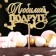 Topper wooden "beloved friend" Golden give beautifully 14.3x8.4 cm