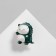 Brooch "Coto-Dinosaurus", white-green color in gold