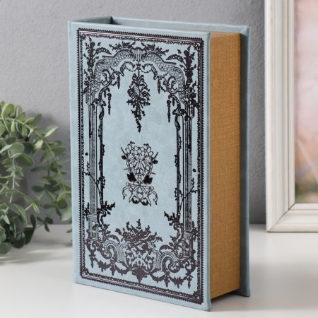 Safe-book wood to the leatherette "Plant pattern" 27x18x7 cm-1