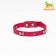 The collar "Bows and Rhinas", 38 x 1.5 cm, Osh 27-33, pink