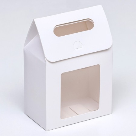Box with a window, white, 20 x 14 x 8 cm-2