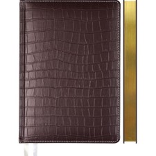 Dated diary 2024 A5 176 sheets, Devente.wild, firm cover of artificial leather, gold cut, lies, cream block 70 g/m2, dark brown
