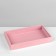 Staste for jewelry universal without inserts, phlock, 22.5 × 14.5 × 3 cm, pink color
