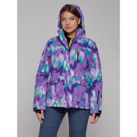 Ski jacket female winter, size 48, purple color-2