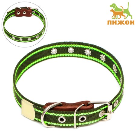 Collar of tarpaulin dimensionless single-layer, 57 x 2.5 cm, Osh 25-45 cm, khaki/Green
