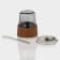 Glass glass with a lid and a “type” pipe, 350 ml, color mix