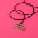 Straps silicone, fittings metal, 1 mm, 40 cm, steam, black color