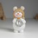 Polystone souvenir "Snowman in a hat with pompom, with New Year's wreath" 5.5x4x10 cm