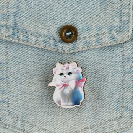 Key keychain with the icon "Girl Cat", anime-4