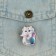 Key keychain with the icon "Girl Cat", anime
