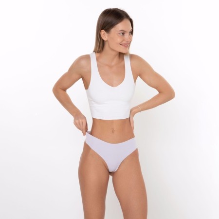 Panties female thongs are seamless, lilac color, size 44-46 (l)-1