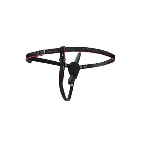 Strapon at the mount Black & Red by Toyfa, silicone, 24 cm, black color-1