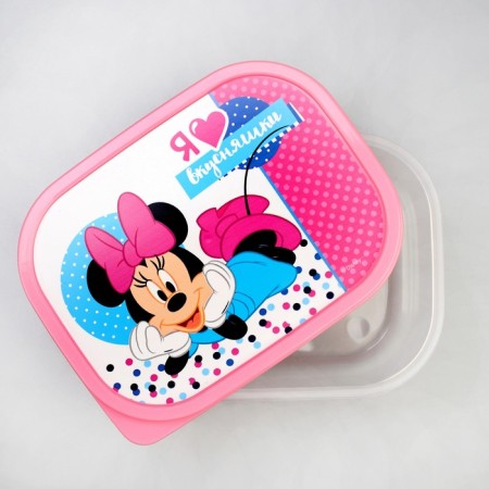 Lunch-Box rectangular, 500 ml, Minnie Mouse "I love delicious ones"-1